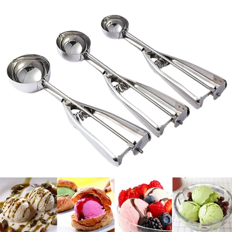 Fruit Scooper Durable Tasteless Ice Cream Scoop Stainless Steel