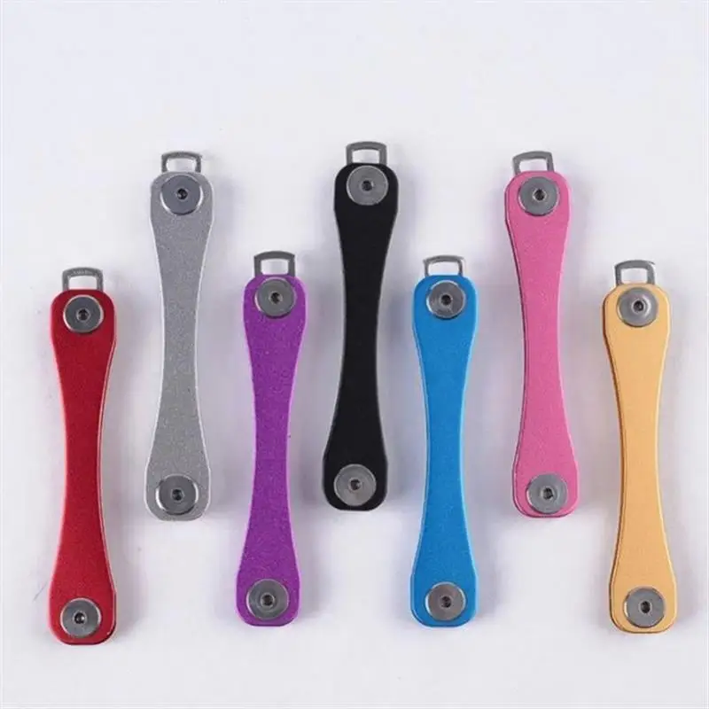 Portachiavi Smart Holder Mini Compact con clip decorativa, contenitore per la casa, catena in metallo di alluminio, organizer per telecomando auto._voghion.com