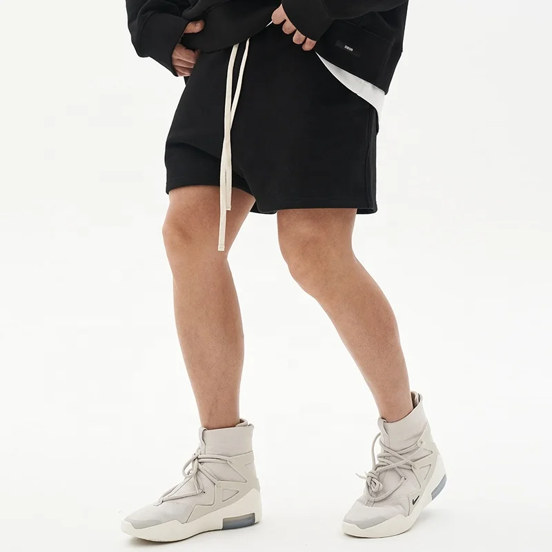 Drop Shipping Mens Jogger Shorts Drawstring Cotton Bermuda Short Loose Fit Baggy Gym Shorts for Men