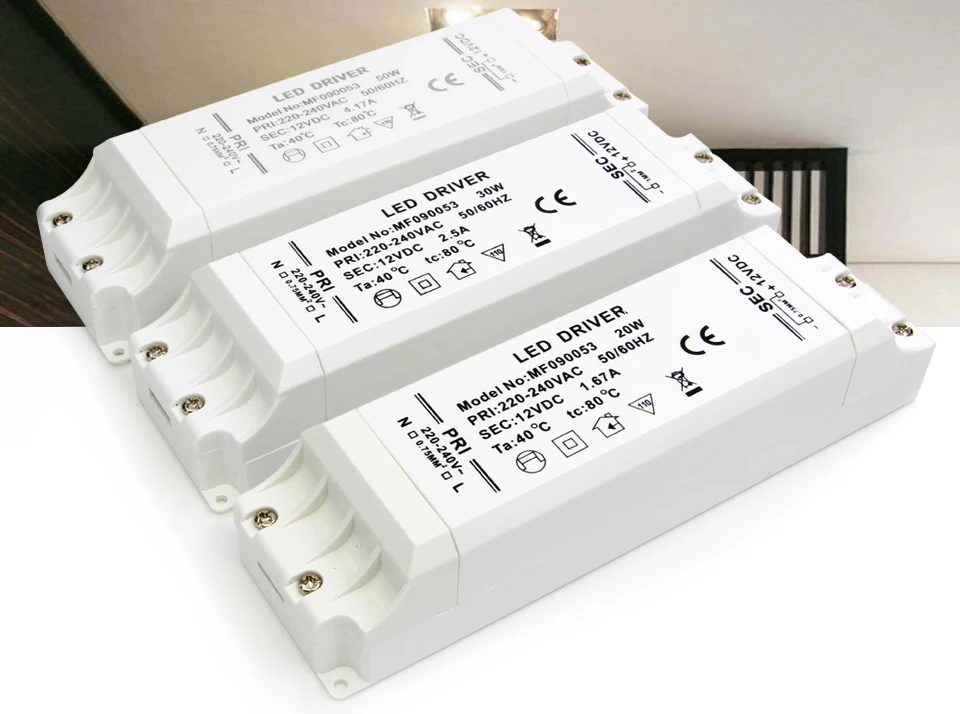 High Quality 20W LED Bulb Driver AC230 to DC24V Covert Constant Voltage for LED Strip and Panel Light 12V/24V Output