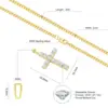 1.10ct Con Cadena Cubana S925 de 2mm y 20''-0240GD