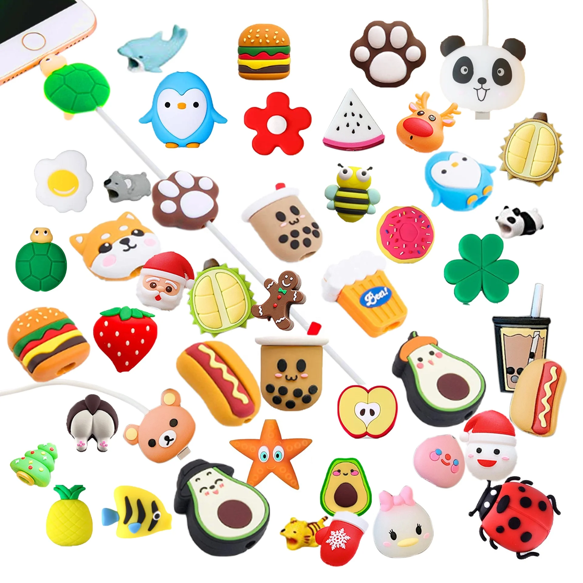 200+ Style Fruit Animal Shape Cable Protector For Iphone Charger Cable,Cute  Charger Cartoon Christmas Gift Usb Cable Protector - Buy Cute Anime Bite Cable  Protector,Cute Kawaii Animals For Phone Charging Cable,Cartoon Animal