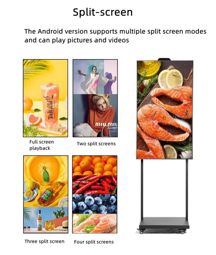 32 43 55 inch Hanging Lcd Advertising Machine High Brightness 1000-5000 Nits Stores Shopping Malls Digital Signage and Display manufacture