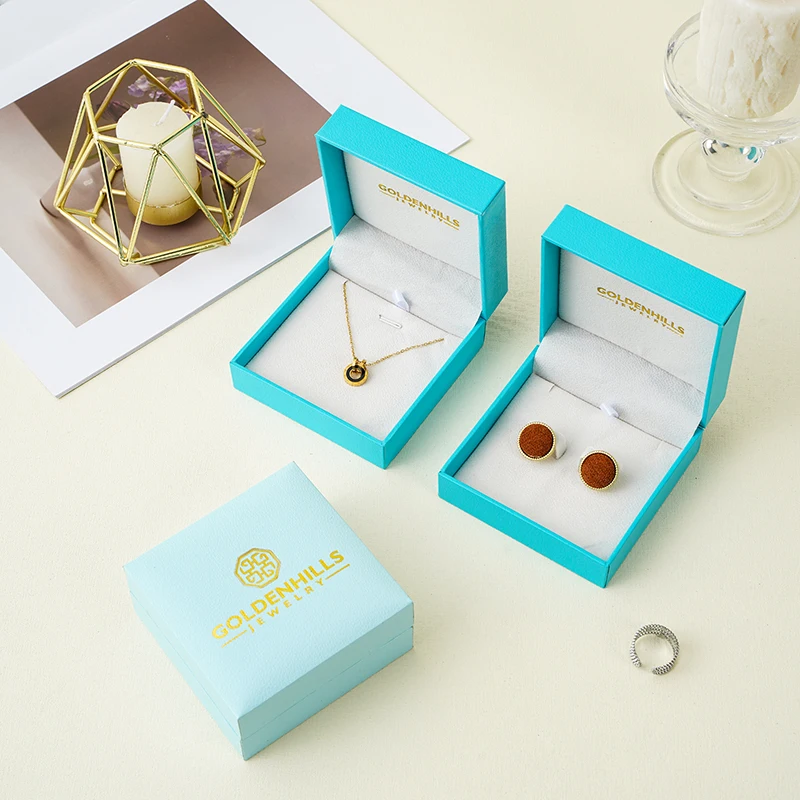 Custom Luxury Paper Portable Small Earring Necklace Bracelet Packaging Jewelry Boxes CMYK/Pantone Colors Embossed/Debossed Logo supplier