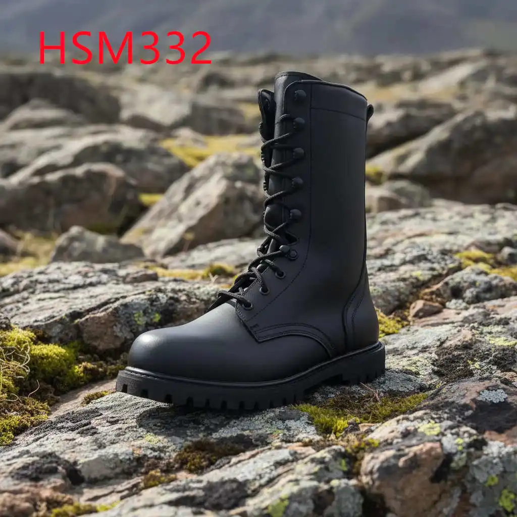 ZYF, kalnų stebėjimo batai, padidinančios ūgį, visiškai odiniai kovos batai, tikslus apsaugos sprendimas, stiprus sukibimas su žeme, patruliavimo batai, modelis HSM332