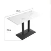 Snow mountain white-12060-black wrought-iron legs