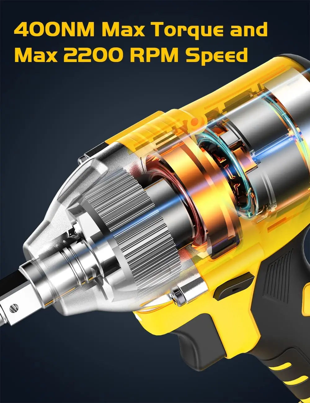 Electric Impact Driver Car Wheels Automotive Torque Wrench Power Impact