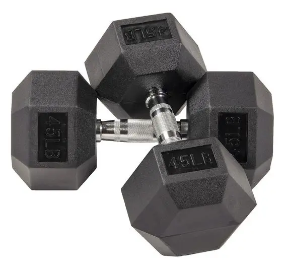 Free Weight Dumbbells Buy Online Fitness Training Rubber Hex Dumbbells