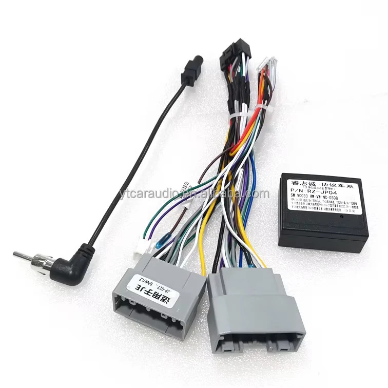 Car 16pin Android Wiring Harness with Canbus for Chrysler Jeep WRANGLER RUBICON COMPASS GRAND Aftermarket Stereo Installation