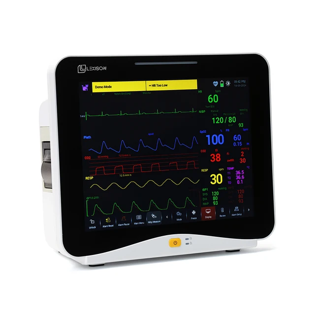 Lexison PPM-H12V High Quality 12.1inch Touch Screen Multi-parameter Patient Monitor Vital Signs for Veterinary use for Pets