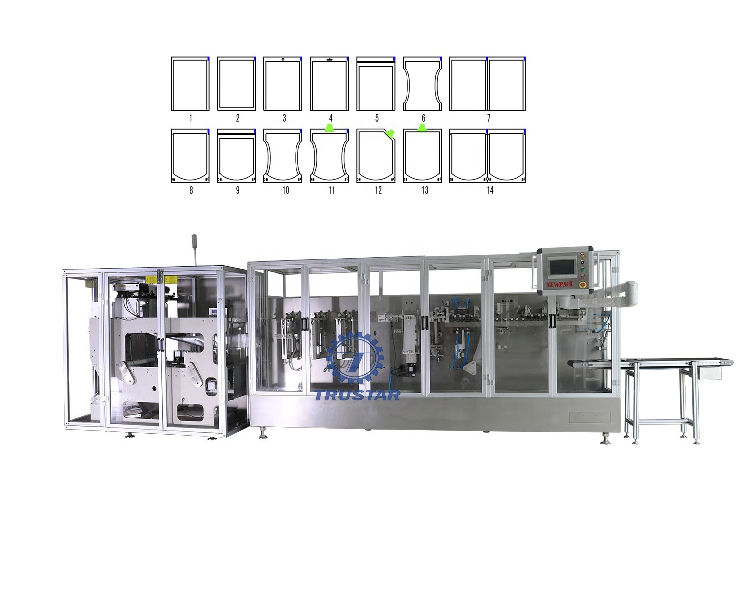 Новая высококачественная упаковочная машина для мешков в саше, на молнии