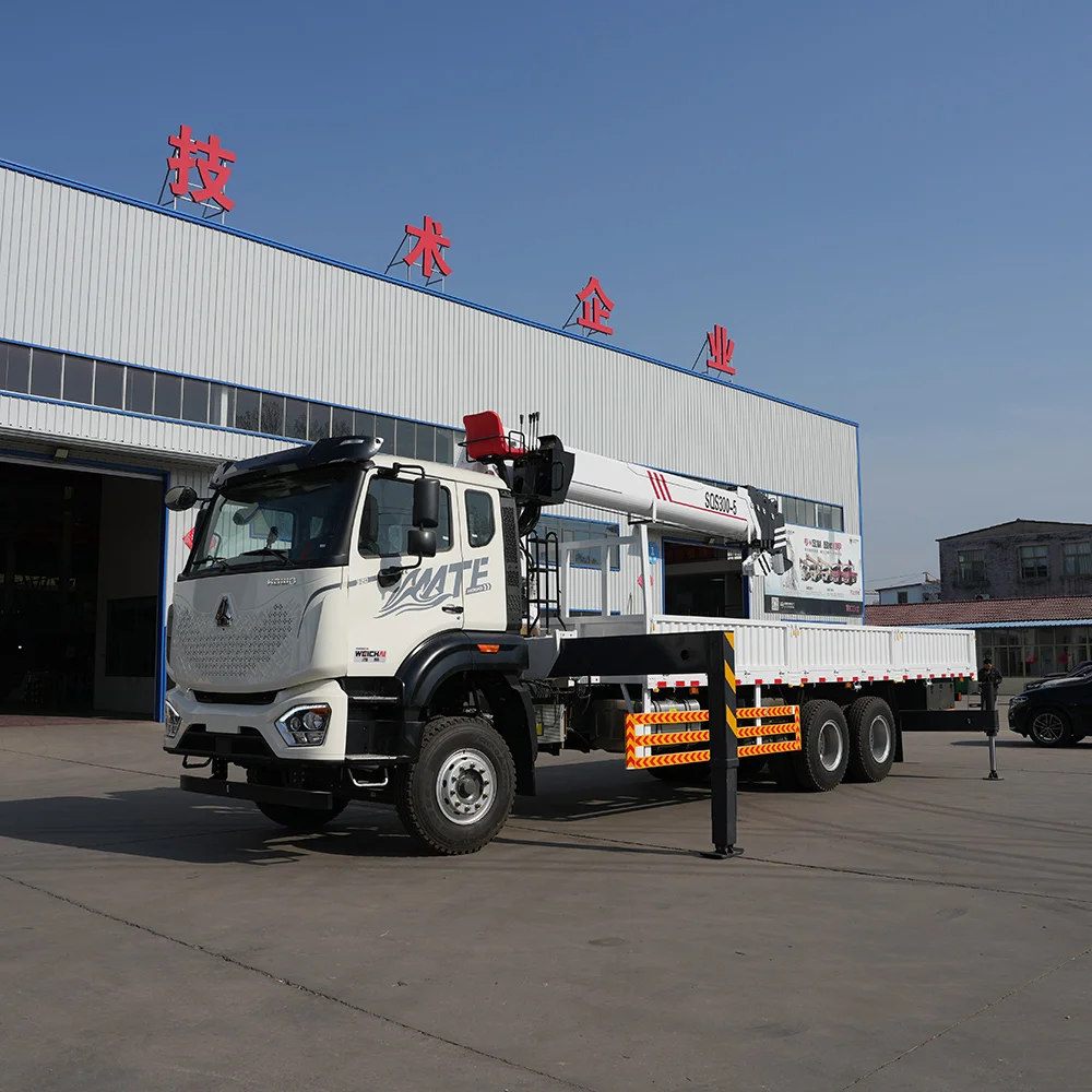Saudi Arabia Popular Model HOWO MATE Truck Crane 6x4 Weichai Engine 320Hp Sinotruk JQCM Factory Supplier New Product for Sale