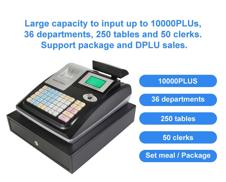 Customizable Spanish English Electronic Cashier Pos Cash Register