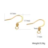 Flattened spiral ear hook-gold