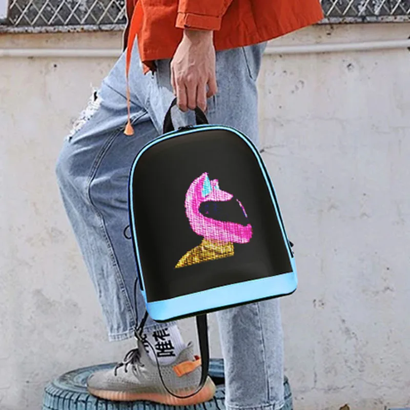 2025 LED Programmable Led Screen Backpack Unisex Digital Bookbag Waterproof Features  Bags for Men Women Carry-On Led Backpack