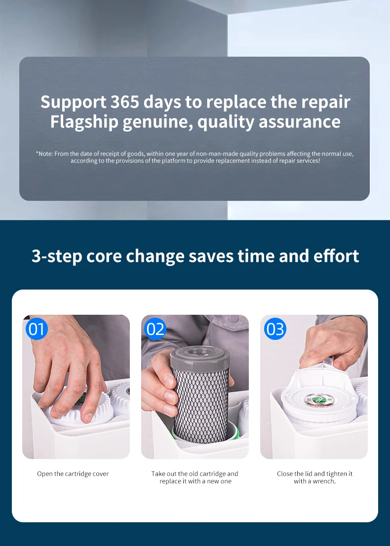 OEM/ODM 600G 800G 3-stage Home Use RO Water Purifier for Mothers and Babies