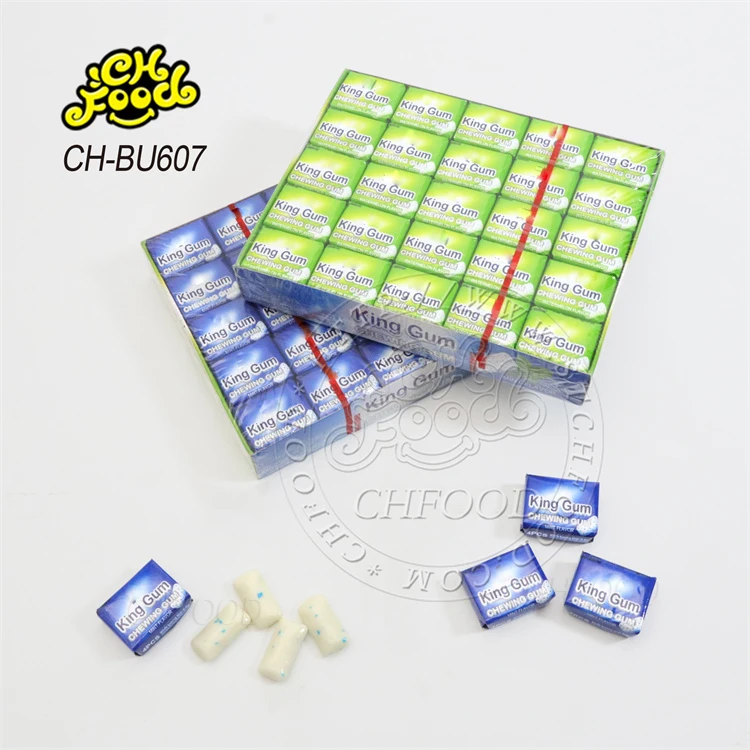 Wholesale and OEM Crispy Watermelon and Peppermint Flavor Chewing Gum King Gum in Box