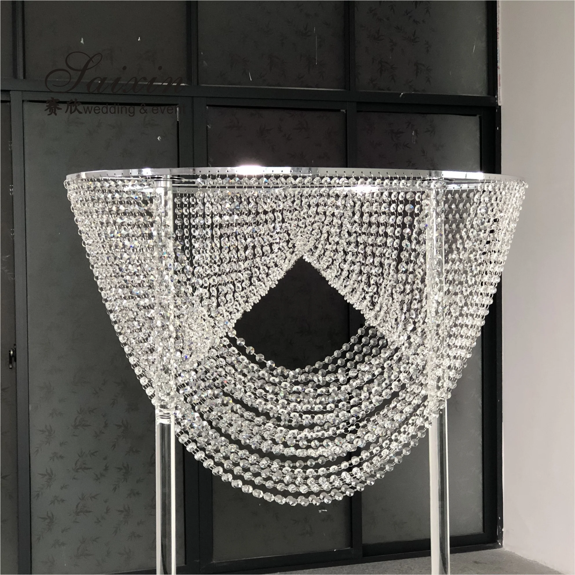 Оптовая продажа от китайского производителя, роскошные свадебные центральные части, большие хрустальные цветочные стойки