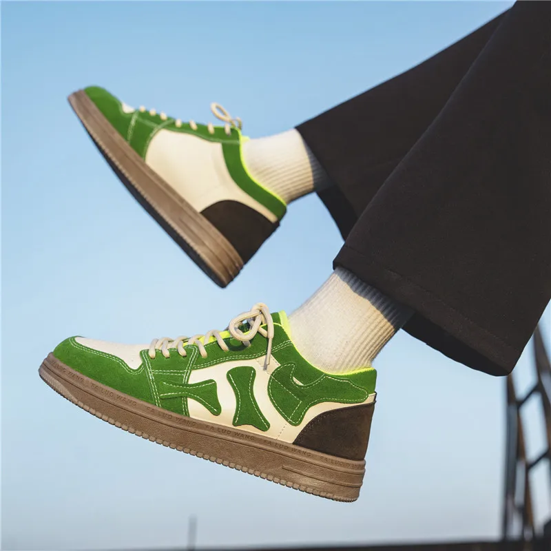 2023 Spring New Style Unique Design Manufacturer Sneaker Custom logo High Quality Men Shoes Green Cool Custom Men Casual Shoes