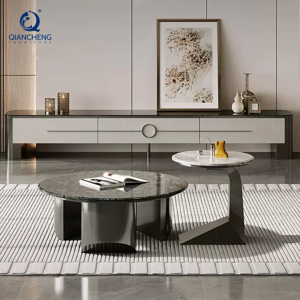 Centre Table Set Home Decoration for Luxury Center Living Room Furniture  Metal Stainless Steel Modern Hotel Coffee Table