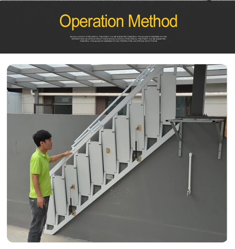  Escaleras plegables de aleación de aluminio extensible