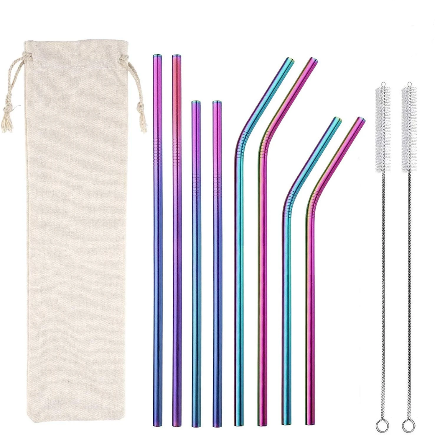 Eco Friendly Reusable Gold Metal Straws Stainless Steel Drinking Straws