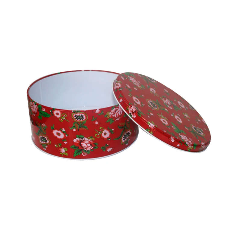 Индивидуальные круглые жестяные коробки для печенья, специальная жестяная коробка для печенья, оптовая продажа