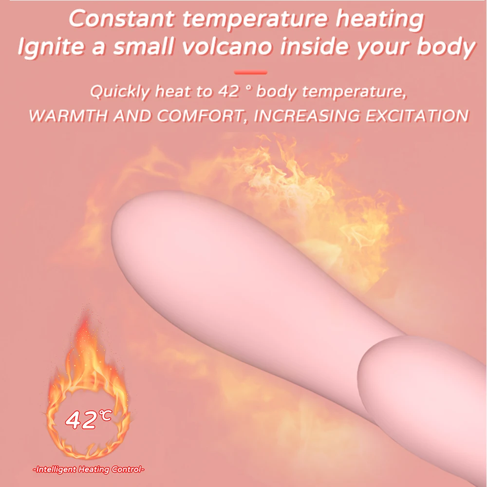 DELITE VIBES Dual AV Wireless Heated Wand Vibrator Multi-G Spot Clitoris Pussy Vagina Remote Control for Onlyfans