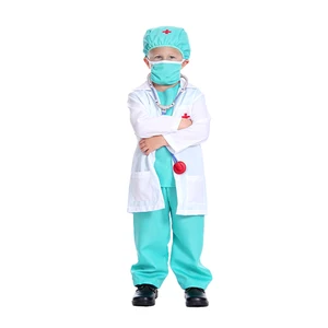 Premium Customizable Children Girls Doctor Dresses Outfit High Quality Comfortable Fabric Stage Performance Career Experience