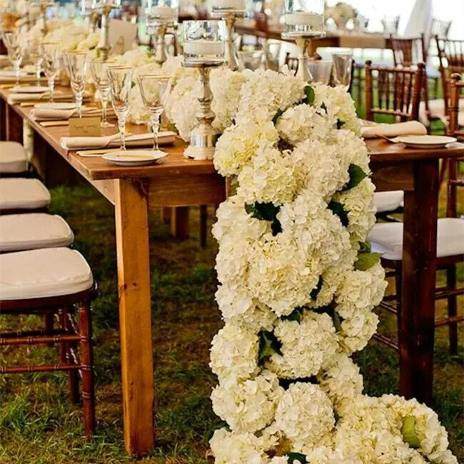 GIGA Leaf Artificial Table Runner Panel for Wedding Valentine's Day New Year and Thanksgiving Decorations