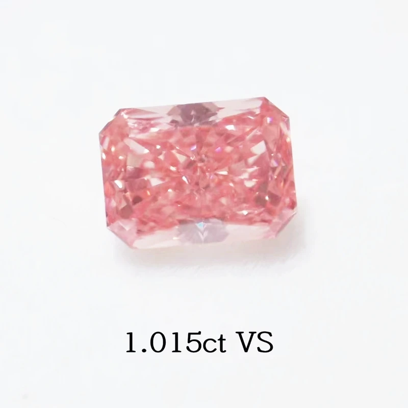 Aaa Gems Colored Pink Radiant Cut Loose Lab Created Fancy Fink Cvd