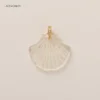 Transparent shell pendant-Gold