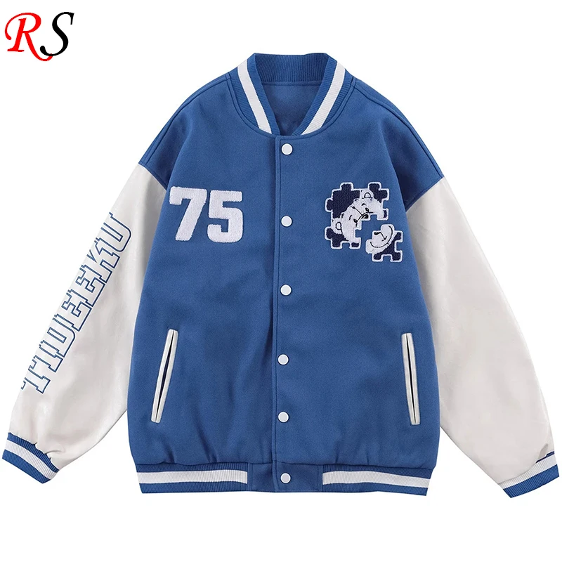 Custom Logo Bomber Jacket With PU Sleeves Letterman Style College Chain  Stitch Chenille Patch Varsity Jacket - Buy Custom Logo Bomber Jacket With  PU Sleeves Letterman Style College Chain Stitch Chenille Patch