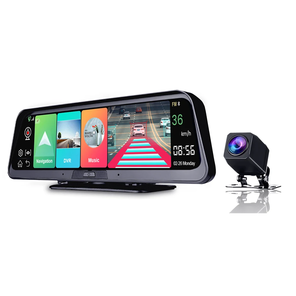specchio retrovisore fotocamera 4g dashcam 32g rom gps navigazione auto  video registratore adas wifi android 8.1 dvr