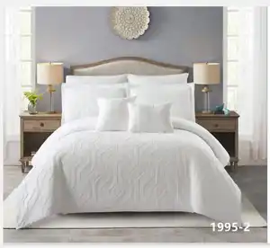 Wholesale Hot Selling Bed Duvet Embroidered Microfiber Comforter Set Luxury