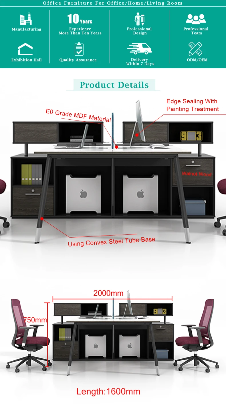 Company Computer Work Station Desk Wood Office Desks And Workstations ...
