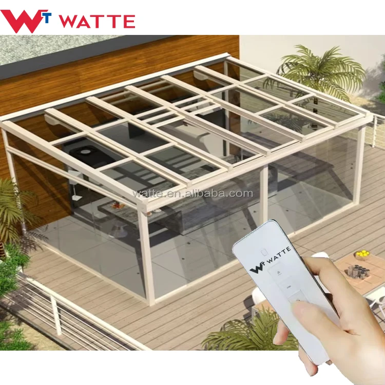 屋外パティオ取り外し可能な屋根サンルーフウィンドウサンルーム