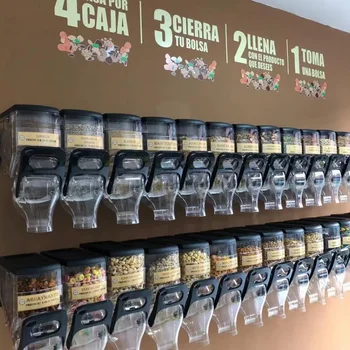 ECOBOX Bulk Food Dispenser Nuts a Granel Coffee Bean Cereal Dispenser Plastic Candy Wall Grain Dispenser For Shop