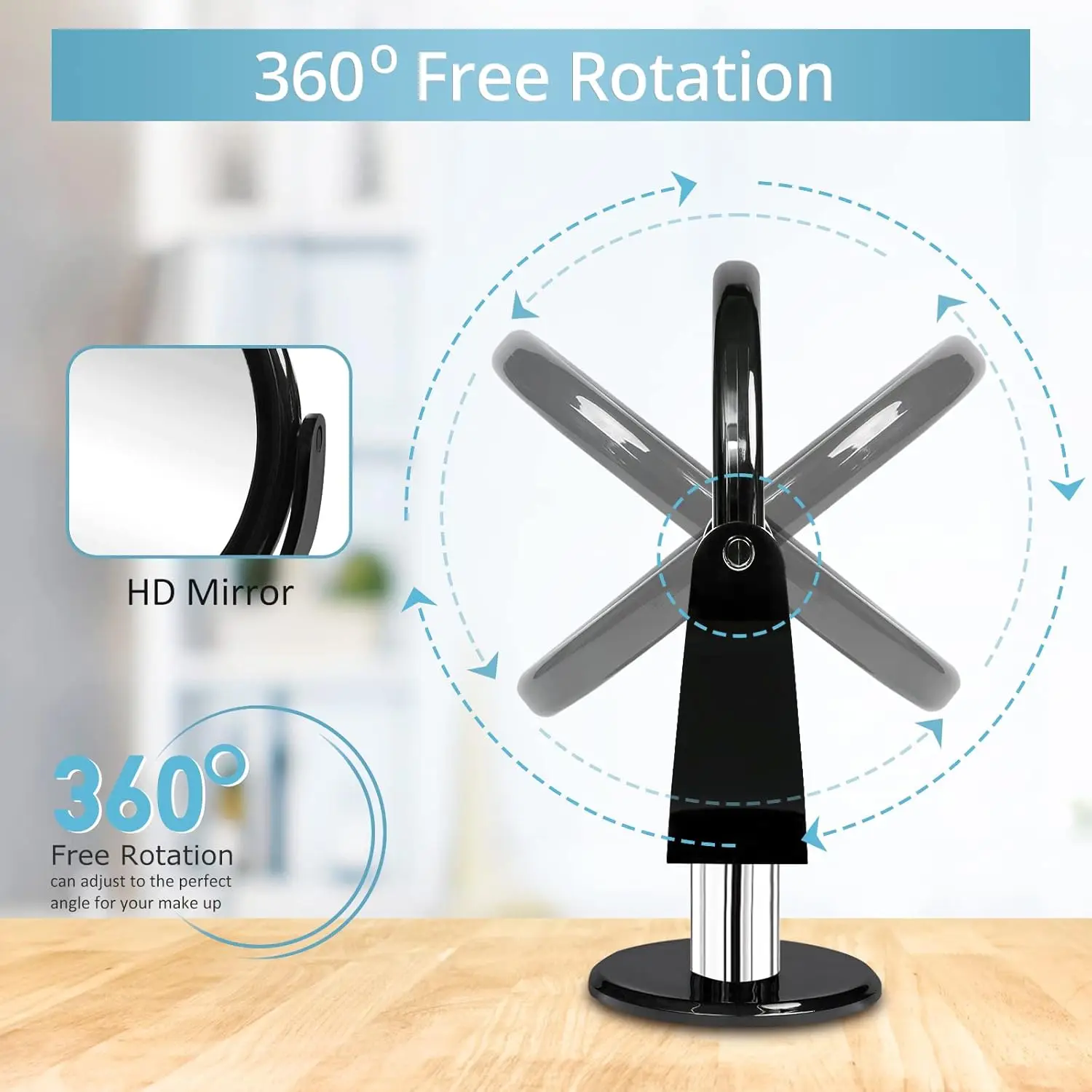 Двустороннее зеркало для бритья 360