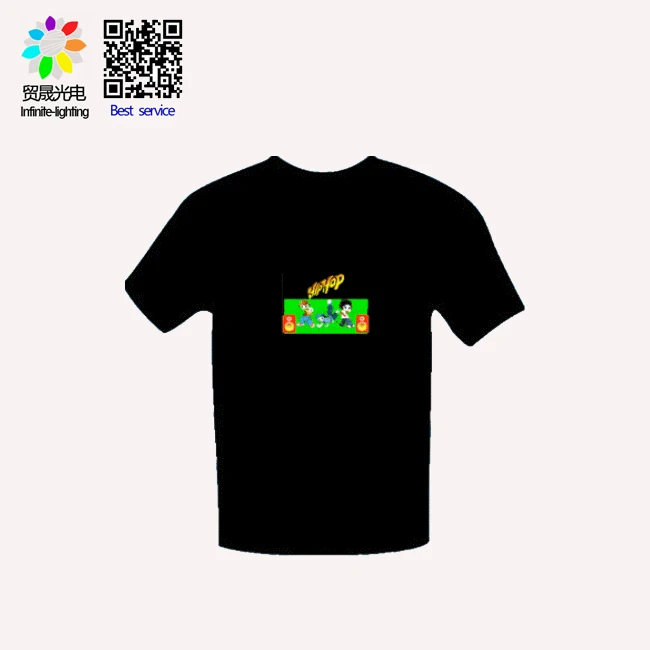New products Custom Light Up Sound Activated Led t Shirt Flashing El Led  Shirt