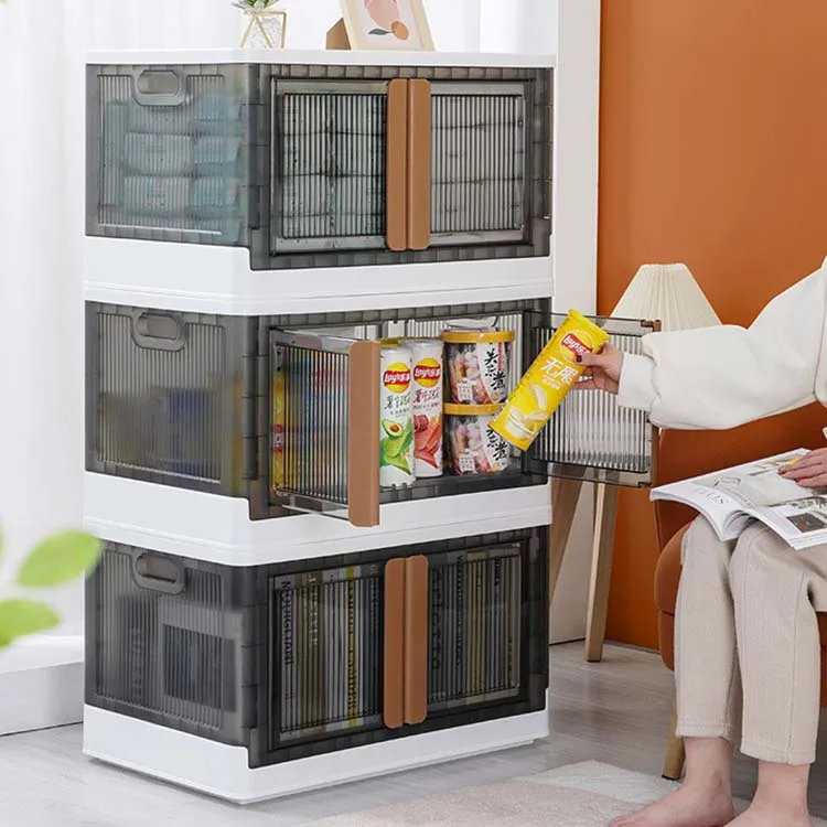 Hot Selling Foldable Plastic Storage Containers Multifunctional Folding Storage Boxes Bins for Clothes Toys Books Rectangle