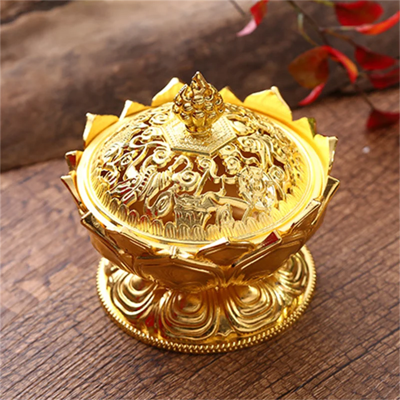 仏教美術 鍍金蓮花銅花 燭台 香炉 六件 揃(K-A398) 仏教美術 鍍金蓮花銅花 燭台 香炉 六件 揃(K-A398) 仏教美術