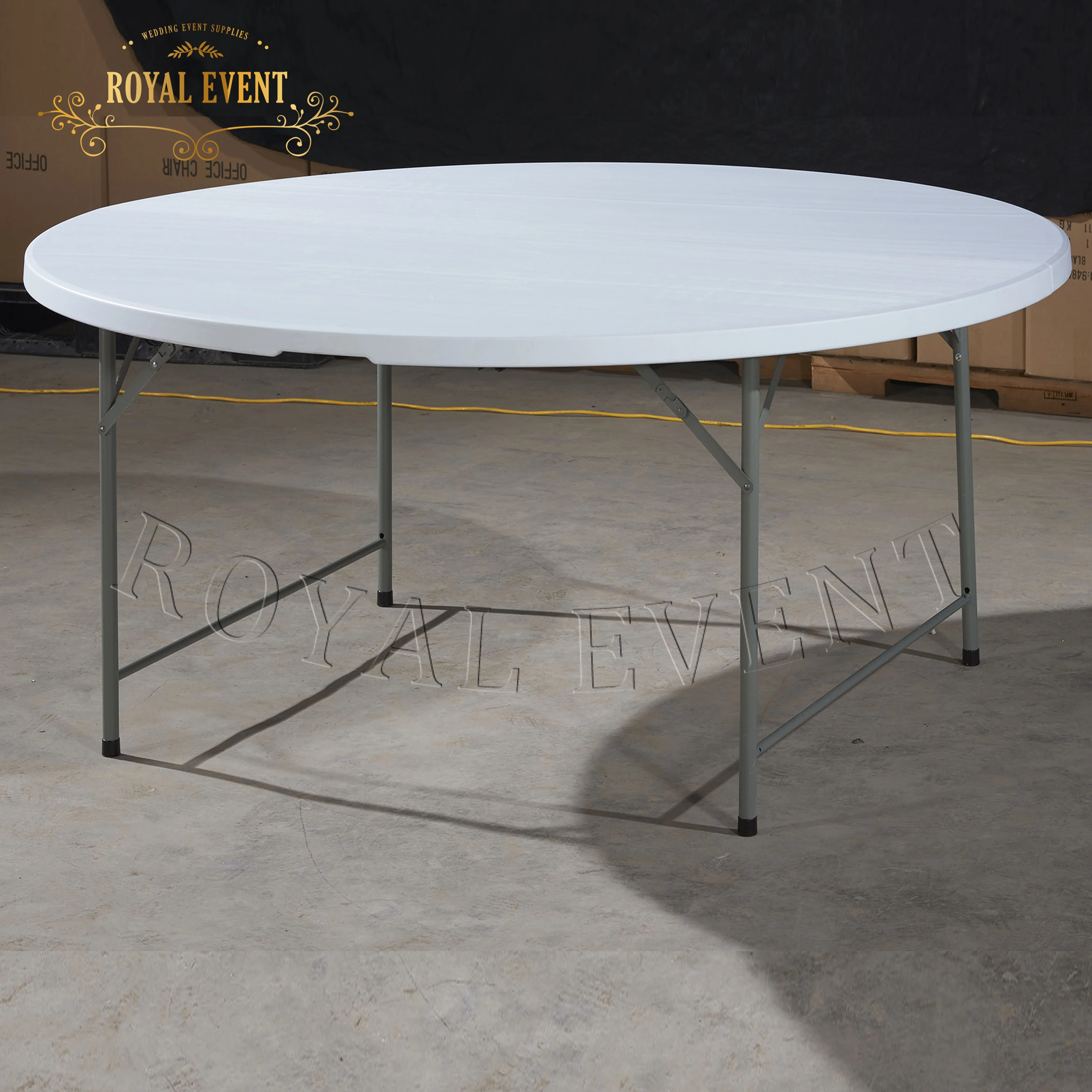 Latest Design Party White Dining Plastic Round Folding Tables for Outdoor Banquet