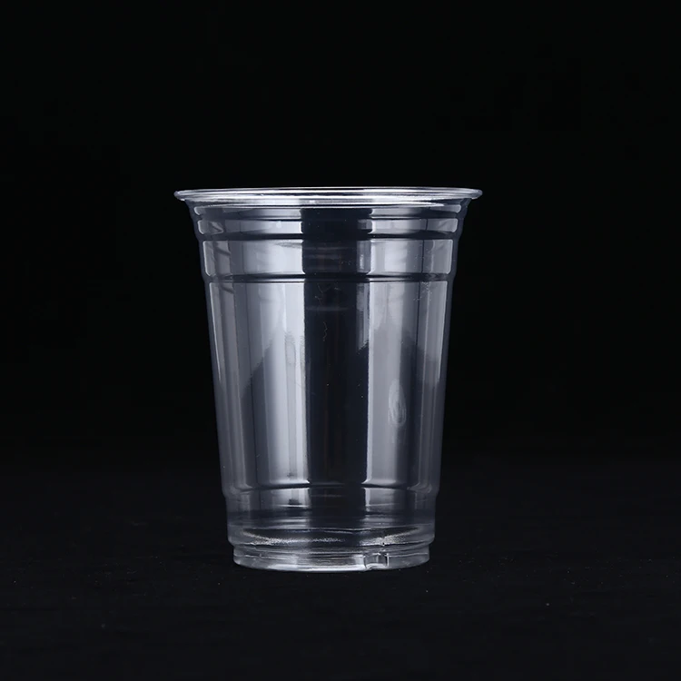 Disposable PET Plastic Cup with Flat Lids Custom Printing Cups For Iced Coffee, Smoothie, Juice, Soda, Cocktail Glasses supplier