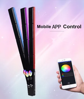 YONGNUO YN360 III YN360III Handheld LED Video Light Touch Adjusting Bi-color 3200k to 5500k RGB Color Temperature with Remote detail image