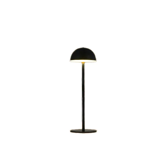 Modern Nordic LED Table 2024 Rechargeable Iron Cordless Desk Light Touch Control Simple Design for Restaurant Hotel Bedroom