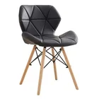 Design Modern Leather Dining Chair Modernmodern Black Fabric Dining Chairs Scandinavian Design Modern Black Leather Fabric Upholstered Dining Chair With Beech Wood Legs