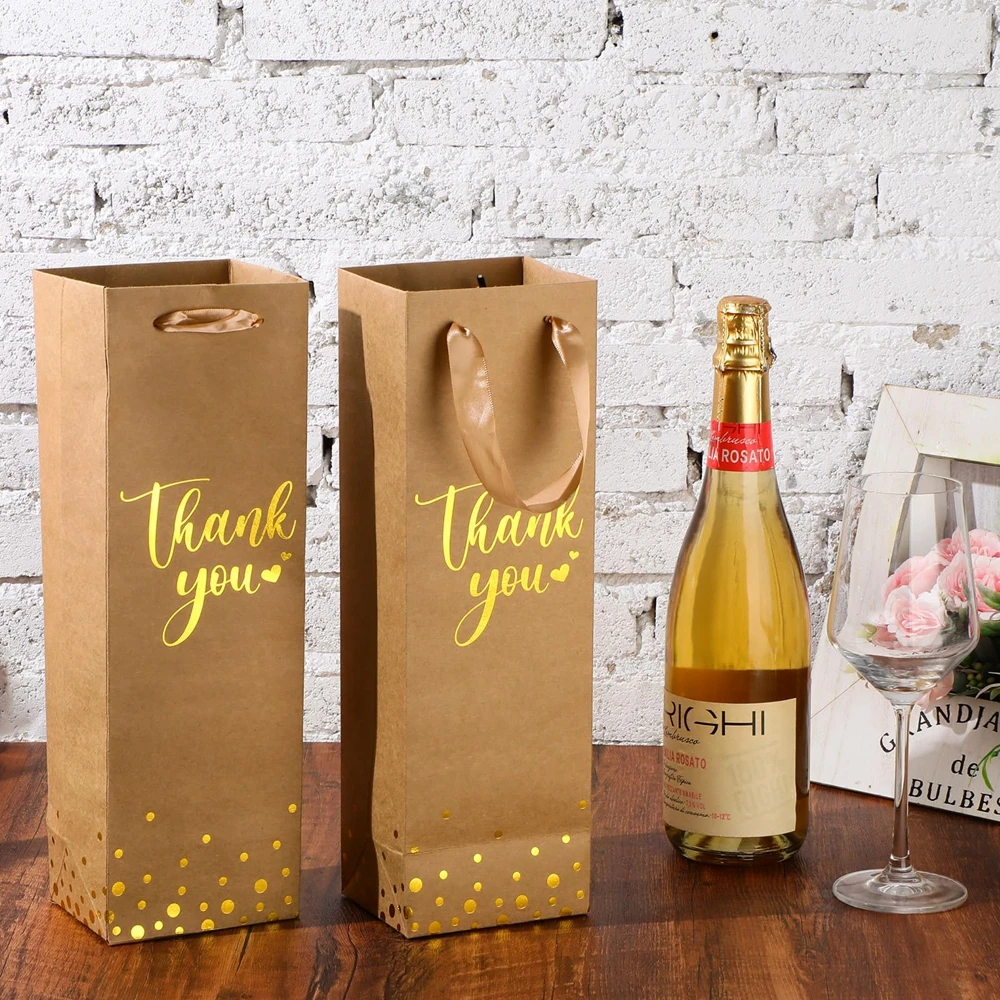 Custom printed cheap wholesale price wine packing shopping paper bag for bottle