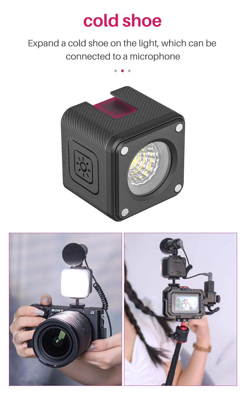 Ulanzi L2 IP68 Waterproof LED Light Video Light Dimmable Underwater Photography Diving Camera Lighting for GoPro DSLR Camera DJI