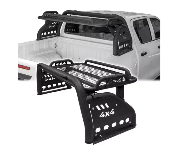 Universal Steel Black Pickups Sport  Roll Bar With Basket For Hilux